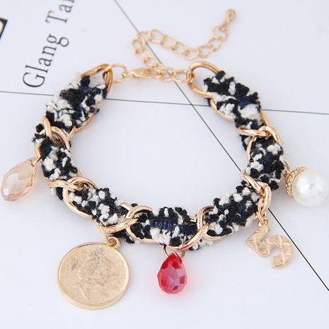Mode coréenne sauvage dame multi-élément pendentif tissu tissé bracelet en gros NHSC205712's discount tags