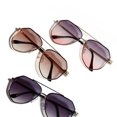 Color Sunglasses Retro Metal Trend Glasses Korean Big Frame Sunglasses