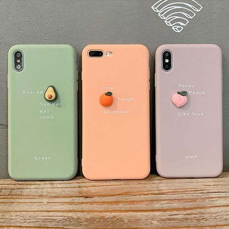 Avocado orange peach suitable for iphone 11 apple mobile phone case Huawei / oppo / vivo cartoon soft shell's discount tags