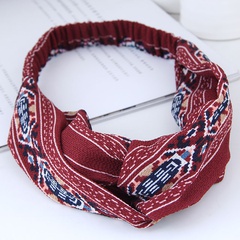 Fashion Sweet Wide Edge Famous Style Wind Cross Elastic Wild Wide Edge Hair Accessories Cheap Hairband Wholesale