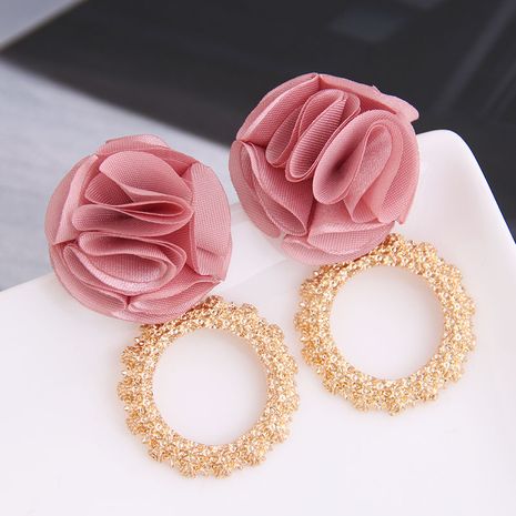 Yi wu jewelry wholesale fashion wild metal ring flowers exaggerated earrings's discount tags