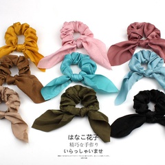 Fashion New satin solid color bow extra large intestine headband ponytail fabric headband headdress