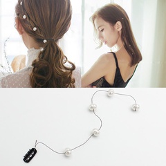 Neues koreanisches Temperament Perlen Haar Stück unsichtbare Haarnadel Perlen String Top Clip süß und niedlich Temperament Haarschmuck Kopfschmuck