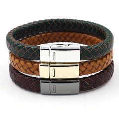Vintage woven leather rope bracelet leather bracelet fashion jewelry