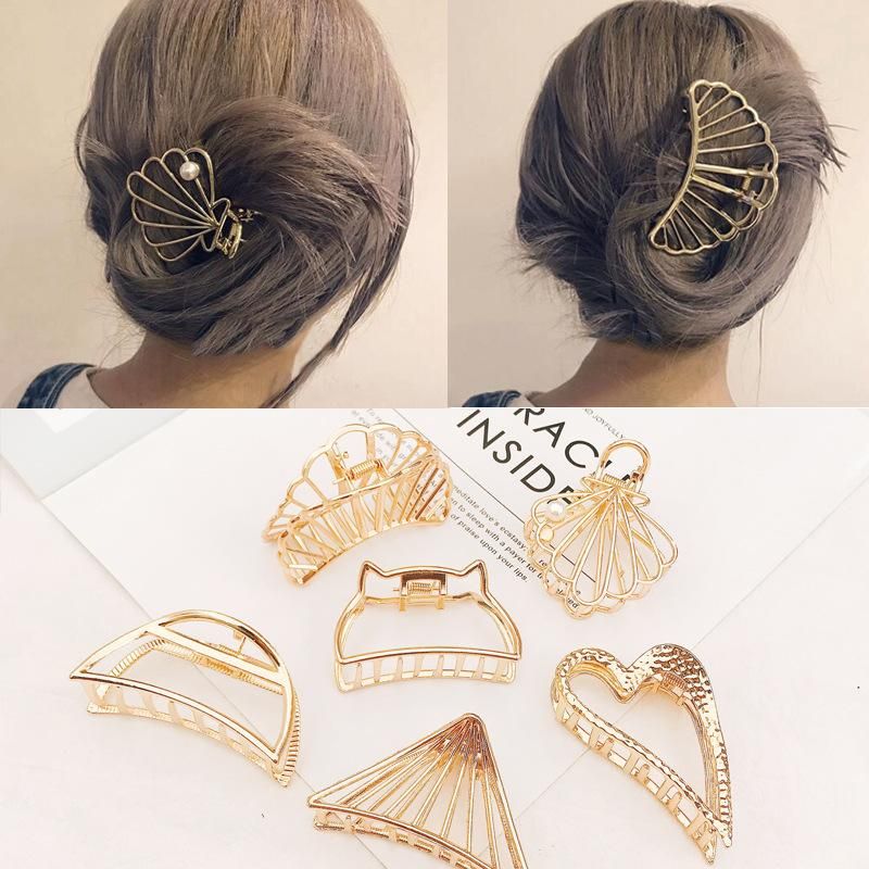 Nueva moda Metal Grab Clip Hair Clip Large Wild Cheap Top Clip