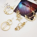 Wholesale New Fashion Simple Hollow Pentagram Star Moon Geometry Hair Clip Metal Cheap Side Clip Wholesalepicture6