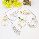 Wholesale New Fashion Simple Hollow Pentagram Star Moon Geometry Hair Clip Metal Cheap Side Clip Wholesalepicture9