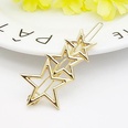 Wholesale New Fashion Simple Hollow Pentagram Star Moon Geometry Hair Clip Metal Cheap Side Clip Wholesalepicture25
