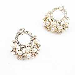 Korean Flash Diamond Simple Circle Earrings