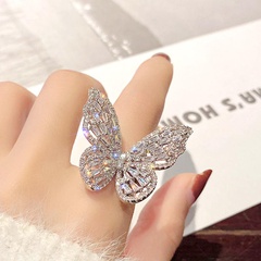 New fashion zircon butterfly forefinger tide fashion retro ring wholesale