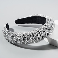 ZA das gleiche grenz überschreitende Amazon-Angebot Farbe Diamant Schwamm Stirnband weibliche breite Version europäische und amerikanische Barock Party Laufsteg Stirnband