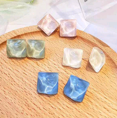 Fashion jewelry Korean fashion sweet resin accessories square earrings wholesale