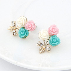 Fashion jewelry Korean fashion colorful shell flower earrings wholesale