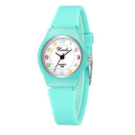 New Candy-colored Silicone Children's Watch Cute Digital Face Quartz Watch's discount tags