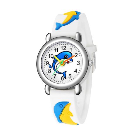 Patrón de delfín lindo reloj de cuarzo banda de plástico reloj para niños's discount tags