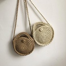 New Straw Bag Small Round Bag Summer Beach Woven Shoulder Handbag Simple Messenger Bagpicture31