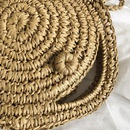 New Straw Bag Small Round Bag Summer Beach Woven Shoulder Handbag Simple Messenger Bagpicture34