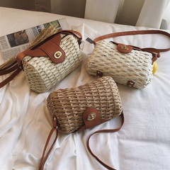 Summer woven straw bag women's new style foreign bag retro shoulder messenger bag