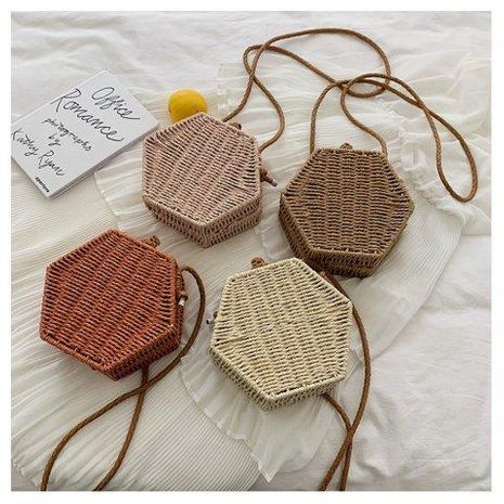Retro straw bag summer new Korean  hand-woven beach bag fashion lightweight shoulder Messenger bag's discount tags