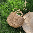 Bolsa de mensajero bolso tejido verano nuevo salvaje playa de un hombro bolsa de playa bolsa de paja hecha a manopicture20