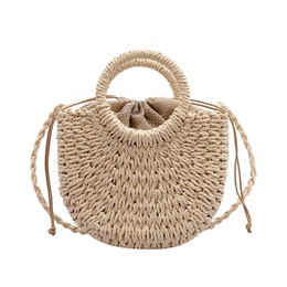 Bolsa de mensajero bolso tejido verano nuevo salvaje playa de un hombro bolsa de playa bolsa de paja hecha a manopicture17