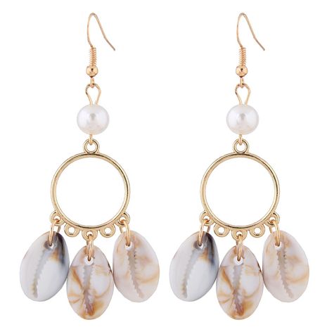 Fashion Metallic Simple Seashell Earrings Fahsion jewelry Wholesale's discount tags