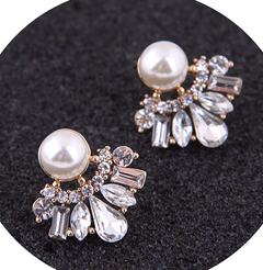Fashion jewelry Korean fashion sweet OL wild bright gem earrings