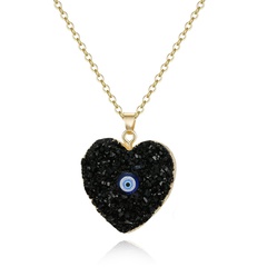 New style eye pendant necklace imitation natural stone love resin necklace wholesale