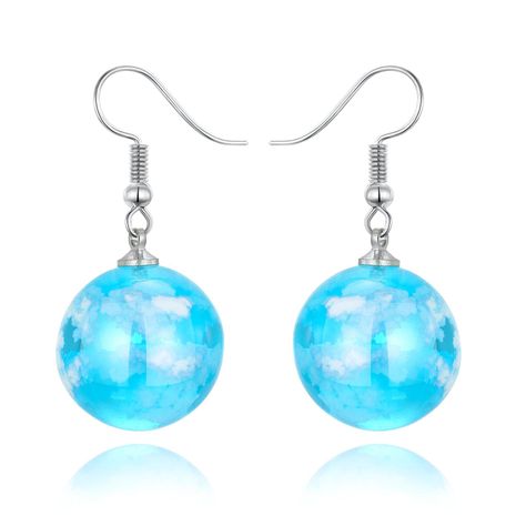 Jewelry Earrings Blue Sky White Cloud Ball Earrings Korea New Starry Bird Earrings Resin's discount tags
