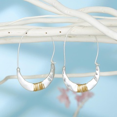 Jewelry vintage simple geometric alloy earrings hand-wound earrings