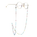 Colorful round crystal stainless steel chain sunglasses chain antiskid hanging chain glasses chainpicture7