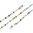 Colorful triangle crystal stainless steel chain sunglasses chain antiskid hanging chain glasses chainpicture9
