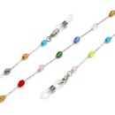 Colorful oval crystal stainless steel chain sunglasses chain antiskid hanging chain glasses chainpicture9
