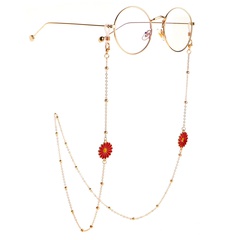 New fashion non-slip accessories metal glasses rope golden clip beads small daisy pendant glasses chain wholesale