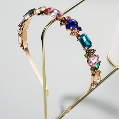 Korean new fashion baroque fashion alloy inlaid diamond glass cheap headband wholesale