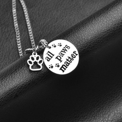 New fashion creative dog paw footprint necklace yiwu nihaojewelry wholesale