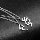 New fashion antlers necklace Valentine39s Day Christmas gift elk love stitching couple necklace clavicle chainpicture9