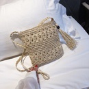 Handwoven small bag new wild shoulder messenger bag tassel straw hollow bag beach bag NHGA208383picture24