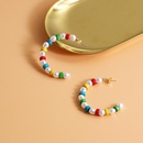Korean new fashion color pearl Cshaped earrings wild semicircular pearl earrings for women wholesalepicture10