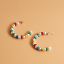 Korean new fashion color pearl Cshaped earrings wild semicircular pearl earrings for women wholesalepicture11