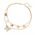 50700 Han Zhi shang Europische und amerikanische neue Schmetterlings anhnger mehr schicht ige Halskette kreative Retro Gold legierung Doppels chicht Halskettepicture14