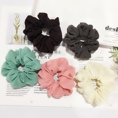 New fashion simple solid color fabric cheap scrunchies wholesale