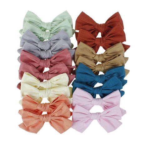New baby hair accessories side clip to clip bow hair clip children's fabric small floral headwear wholesale's discount tags