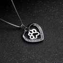 Auenhandel heie Liebe Pfirsich Herz Halskette weibliche Mode kreative Liebe Hund Klaue hohle Diamant Anhnger Halskette Zubehrpicture14