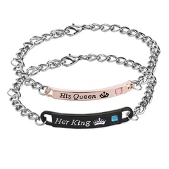 Außenhandel Hot Style Paar Armband her king /his Queen Mode einfaches englisches Alphabet Diamant Armband