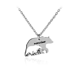 New Bear Necklace Clavicle Chain Mother's Day Gift Mama Bear Animal Bear Necklace Wholesale