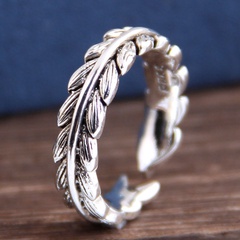 New fashion retro feather open ring yiwu nihaojewelry wholesale