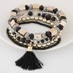 New bohemian metal wild rice beads tassel multi-layer bracelet yiwu nihaojewelry wholesale NHSC209549