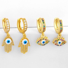 New fashion dripping oil and diamond pendant earrings Devil's Eye popular earrings wholesale