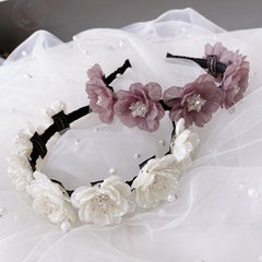 Korean spring new fashion resin handmade flowers cheap headband wholesale